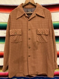 Vintage 30s 40s Pendleton Loop Collar Shirt WW2 XL 27x29 Rare Size SEE PICTURES - Picture 1 of 10