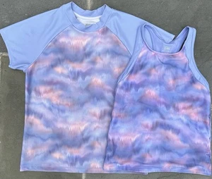 Athleta Girl Swimsuit Top Size XXL/16 Rash guard Top Tankini XXL 16 Sunset Lot - Picture 1 of 6