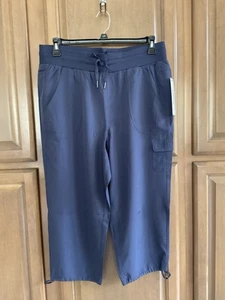 RBX Womens Blue Capri Pants ~ Size L ~ New ~ Activewear ~ Packable - Picture 1 of 11