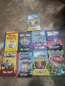 Lot Of 9 Dog Man & Big Nate Captain Underpants Hardcover Book Set Dav Pilkey - Picture 1 of 5