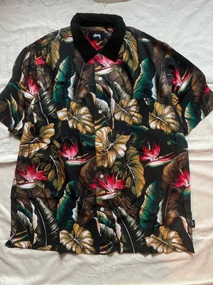 Stussy Men L Старый Универсальный Узор Вискоза Алоха Винтажный Хорошее Состояние товара Ограниченное издание - Изображение 1 из 4