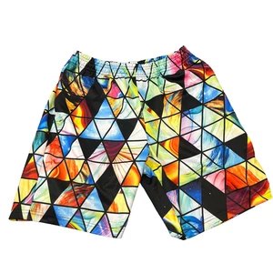 Into The AM Shorts W30 Geometric AOP Colourful Rave Festival Lightweight - Picture 1 of 7