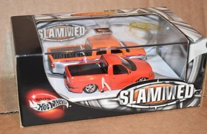 Hot Wheels  Slammed Ford F-150 Lightning Truck & Chevy Dually Crew Cab & Flames  - Picture 1 of 11