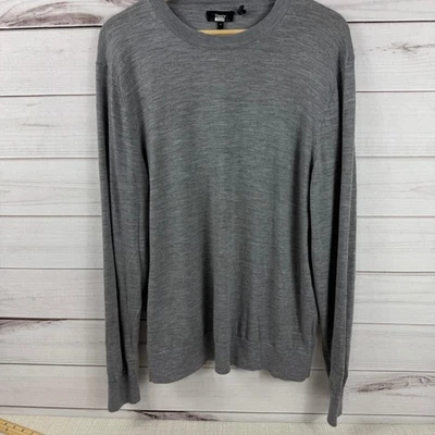 Theory Hombre XL Gris Lana Cuello Redondo Tejido Manga Larga Foto 1 de 4