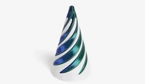 Fidget Toys Stressabbau 3D-gedruckter Spiralkegel Spielzeug Geschenke weiß/grün - Bild 1 von 2