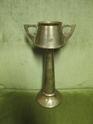 Candelabro de altar ritual de latón Art Deco vintage Foto 1 de 4