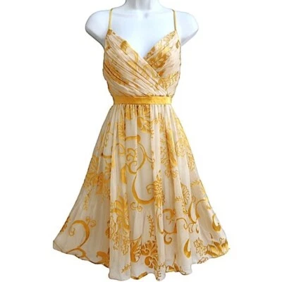 Vestido De Colección Y2K Arden B SiLK Mezcla Burnout VeLVeT Plisado Sobrepelliz Satinado Corbata Foto 1 de 4