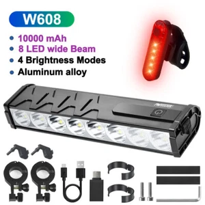 40000LM 5x LED MTB Mountain Bicycle Bike Front Lights Headlight Battery - Picture 1 of 25