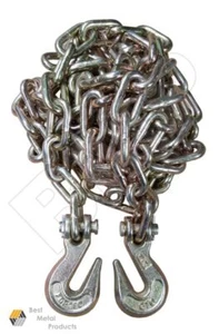 1/4" x 12 ft Tow Chain w/Hooks Towing Pulling Secure Truck Cargo Binder/Chain146 - Picture 1 of 6