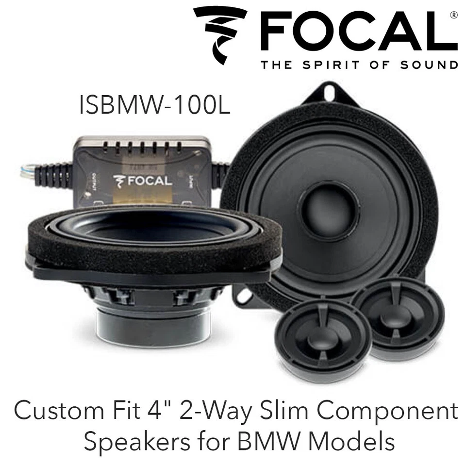 Focal ISBMW-100L - Custom Fit 4" 2-Way Slim Component Speakers for BMW Models - Image 1 of 1