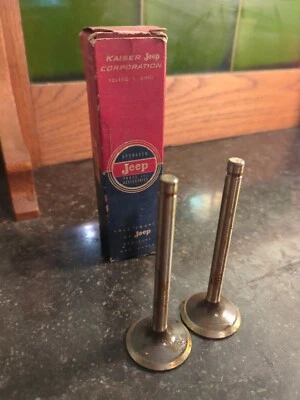 Raro juego de 2 válvulas de escape Kaiser Willy's Jeep #936981 nuevo de fábrica OEM (J42) Foto 1 de 4