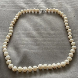 Freshwater Pearl Choker Necklace Sterling Silver Clasp 16” / 41cm Warren James - Picture 1 of 5