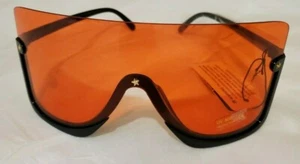 Shield Women Sunglasses Red Yellow Black Rainbow Clear Stylish Trendy Girls - Picture 1 of 4