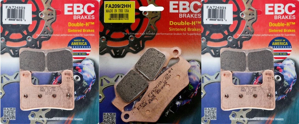 EBC HH front & rear brake pad set fits 18-21 BMW R1250GS TE Models & R1250RT - Image 1 of 1