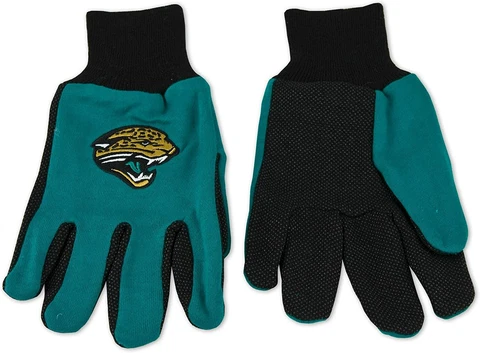 Jacksonville Jaguars Retro Logo Team Color Two Tone All Purpose Utility Gloves Cover