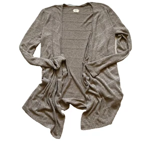 Volcom Women’s Long Cardigan Lightweight Sz XL Long Sleeve Heathered Gray Stripe - Picture 1 of 14