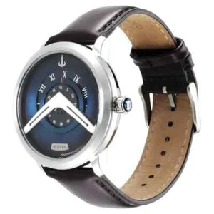 Reloj Titan Maritime con correa de cuero analógico esfera azul para hombre - Imagen 1 de 5
