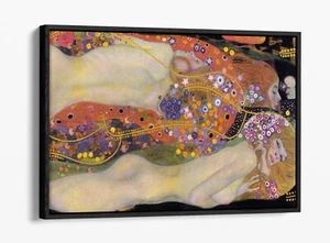 GUSTAV KLIMT, WATER SERPENTS II -FLOAT EFFECT CANVAS WALL ART PRINT - Picture 1 of 12