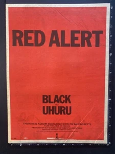 BLACK UHURU - RED ALERT 1981 15X11" Poster Sized Press Advert L214 - Bild 1 von 1