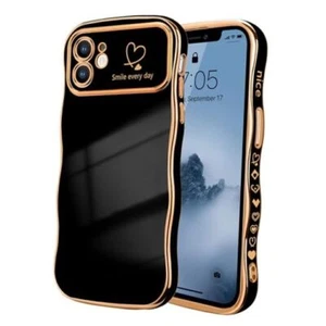 for Case for Women Girls, Cute Wave Frame Curly Shape with iPhone 11 Black - Picture 1 of 7