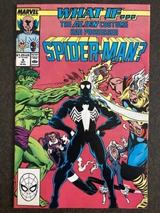 WHAT IF #4 ALIEN COSTUME HAD POSSESSED SPIDER-MAN 1ST VENOM HULK 1989 VF+ 1OWNER - Picture 1 of 12