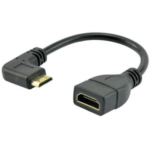 Mini HDMI Right-Angle Male to HDMI Female Adapter Cable Connector Cord - 0.15m - Afbeelding 1 van 1