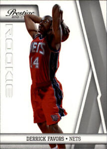 2010-11 Prestige New Jersey Nets Basketball Card #153 Derrick Favors Rookie 