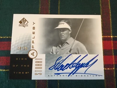 STUART APPLEBY 2001 SP GOLF SOTT SIGN OF THE TIMES GOLD #25 - Image 1 of 2