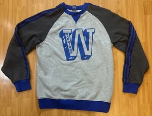 Adidas Blue Tag Golden State Warriors Varsity Crew Neck Sweatshirt Large Grey - Picture 1 of 9