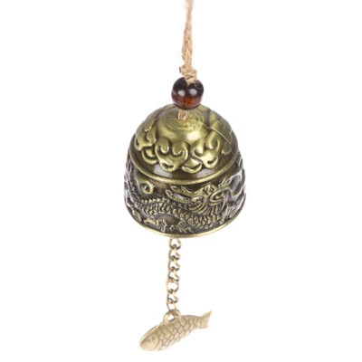 Dragon/Fish Feng Shui Bell Blessing Good Luck Fortune Hanging Wind Chime.RI M~ - Image 1 of 4