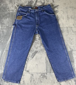 Wrangler Riggs Workwear Carpenter Jeans Men's 38x30 Blue Denim Relaxed Fit - Picture 1 of 14