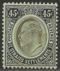 Straits Settlement #148 (A20) VF MLH - 1910 45c King Edward VII - Picture 1 of 1