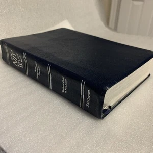 NIV Study BIBLE 1995 ZONDERVAN 10th Anniversary Red Letter/Blue bonded leather - Picture 1 of 22