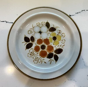 Vintage Excel LINDA Stoneware Hand painted Floral 70s Salad Plate Made in Japan - Picture 1 of 5