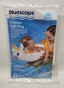 Bluescape White Unicorn Split Inflatable Swim Ring Pool Float Ages 3-6 New - Picture 1 of 2
