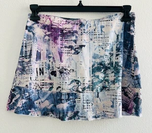 Sofibella Skirt Skort Women's Tennis Pickleball Colorful Watercolor - Size M - Picture 1 of 9