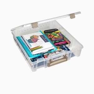 Super Satchel 1 Compartment Box Clear Craft Organizer Storage Case - Picture 1 of 8
