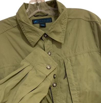 Eastern Mountain Sports Co-Op Sahara Tech Long Sleeve Shirt Green Outdoor Size L - Image 1 of 4