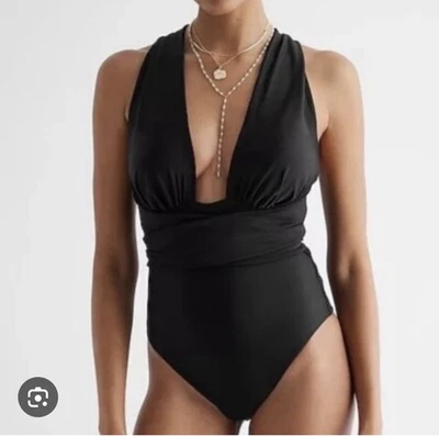 Traje de baño Express para mujer XL Body Contour convertible negro de una pieza NUEVO Foto 1 de 4