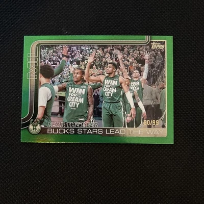 2025-26 Topps Fear The Deer Bucks Stars Lead The Way #281 Green Rainbow #/99 - Image 1 of 2