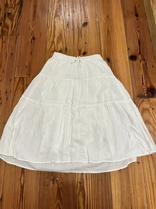 Cherokee Girl’s White Tiered Layered Modest Maxi Skirt, size XS 4/5 - Picture 1 of 7