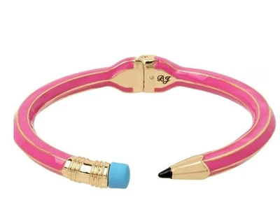 ¡Nuevo! Brazalete con bisagras lápiz dorado brillo Betsey Johnson con caja Foto 1 de 3