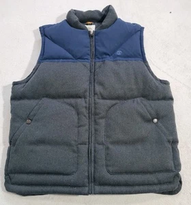 Timberland Daunenfüllung Weste Grau Blau Wattiert Weiter Bodywarmer Herren Größe Large L - Bild 1 von 8