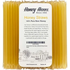 ' Raw Unfiltered Honey Straws - USA Honey Sticks (Clover, 50 Count) - Picture 1 of 6