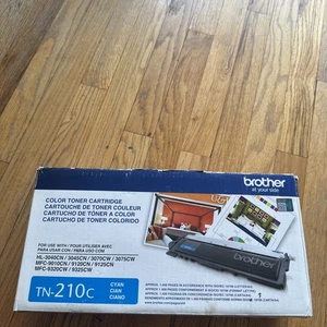 Genuine Brother TN-210C Cyan Toner Cartridge HL-3040 HL-3070 MFC-9010 9120 9320 - Picture 1 of 11