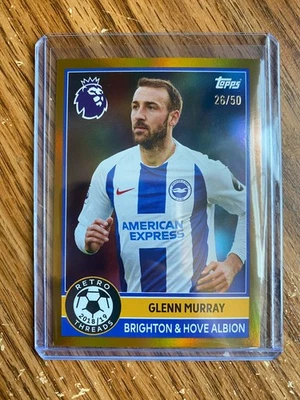 2025-26 Topps Premier League Glenn Murray Gold 26/50 Retro Threads 2018/19 - Image 1 of 2