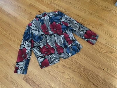 Blazer Traje Chaqueta Alfred Dunner Para Mujer 18 Pequeño Floral Colorido Cremallera Arrugada Foto 1 de 4