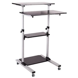 Schreibtisch rollbar Computer Laptop Stehtisch Bürotisch ergonomisch Stand-Up - Bild 1 von 2