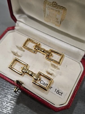 Cartier 18k Yellow Gold Rectangular Folding Cufflinks — 第 1/4 张图片
