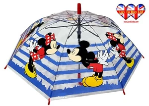 Umbrella Minnie Mickey  Mouse Automatic Open Transparent Umbrella - Picture 1 of 10